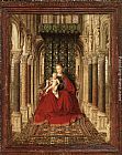Jan van Eyck Small Triptych [detail central panel] painting